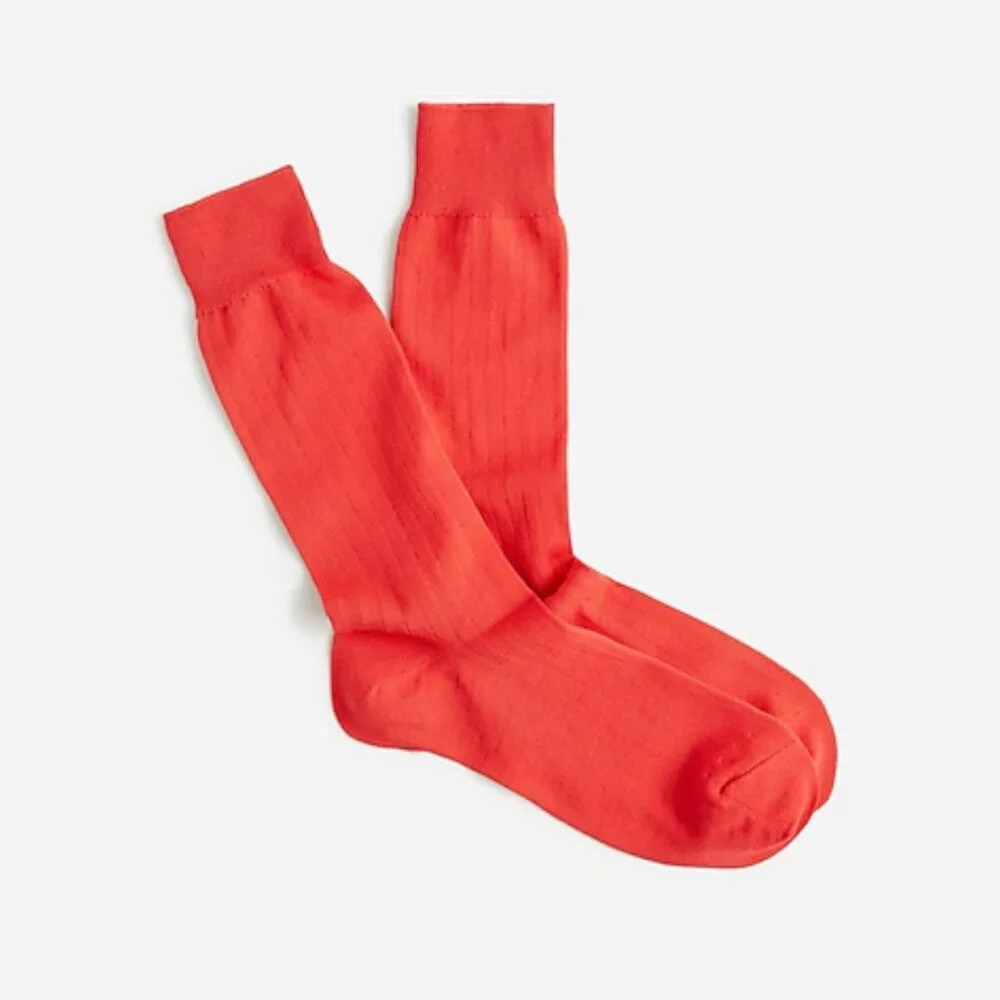J. Crew red and green dress socks NWT